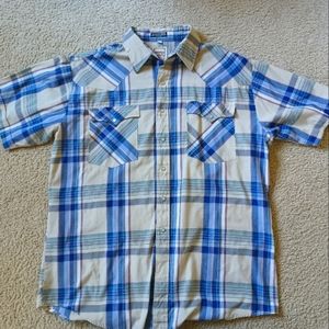 Western Plains Pearl Snap Button-Up Shirt Large